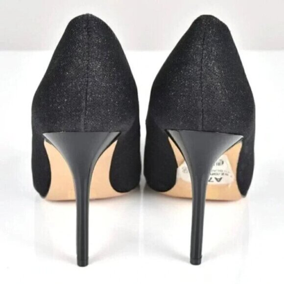 NWT Le Chateau Black Glitter  Sparkly Pump Heels Size 7 - Picture 3 of 7